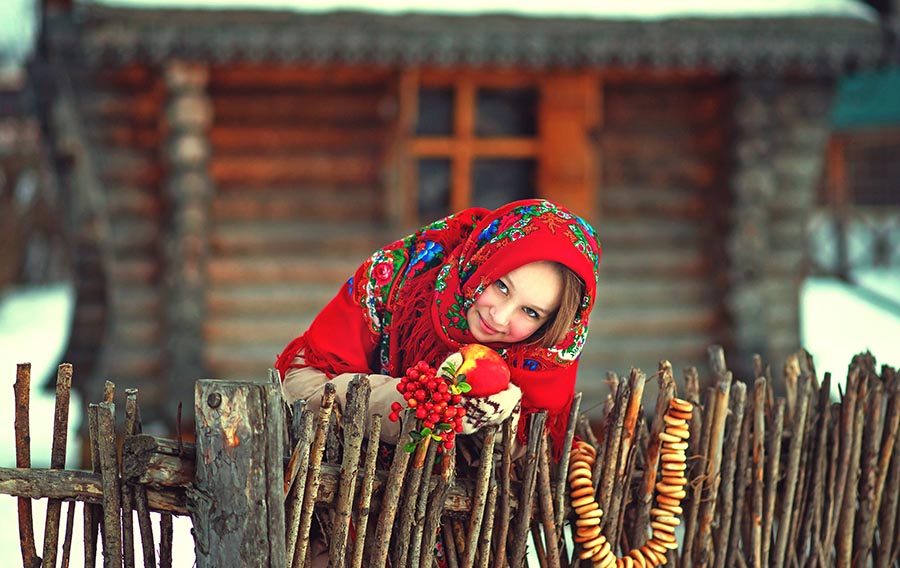 Sexy girl Women in Slavic costumes in Xiangtan